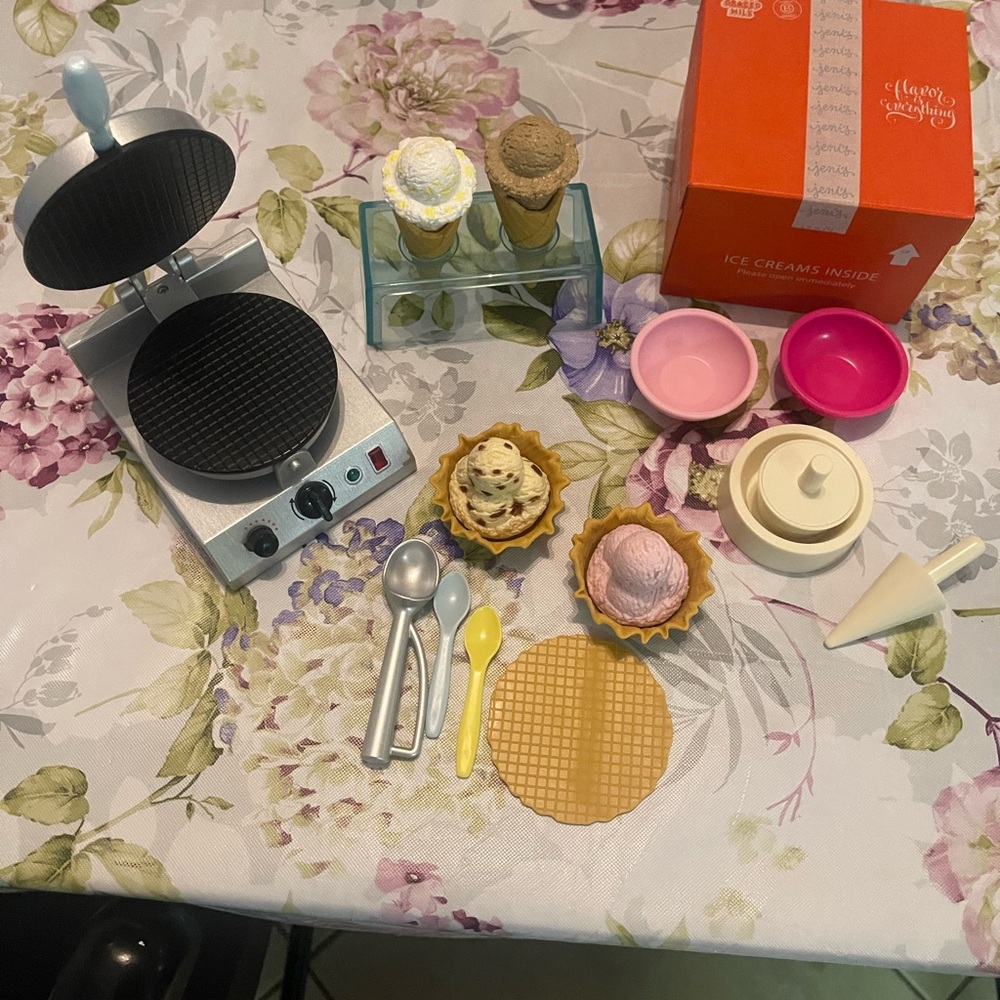 American Girl Ice Cream Play Set with Waffle Maker